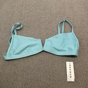 Pacsun LA Hearts Blue Bikini Top